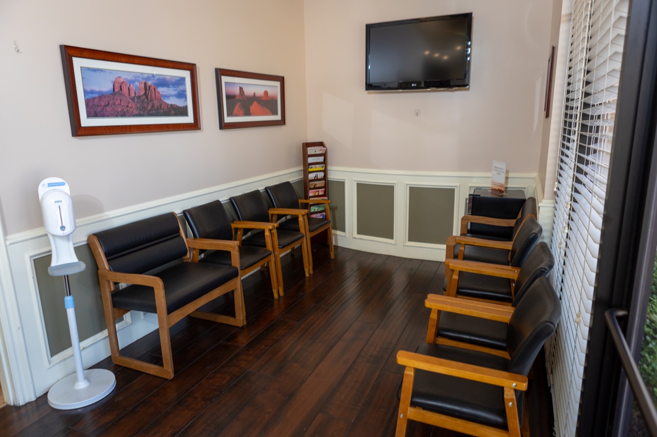 Comfortable waiting room at Summit Dental