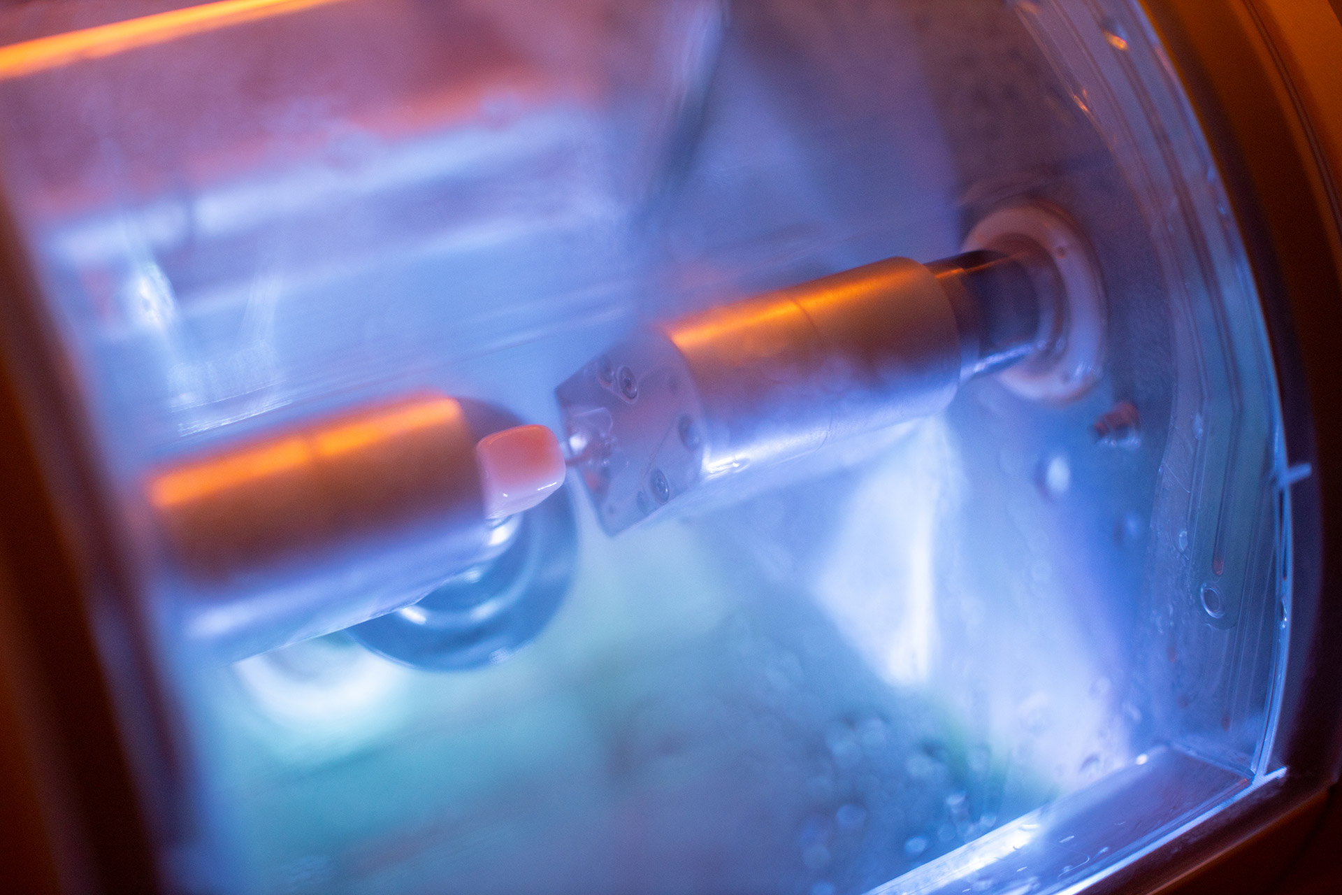 CEREC milling unit crafting a tooth-colored restoration CEREC milling unit crafting a tooth-colored restoration